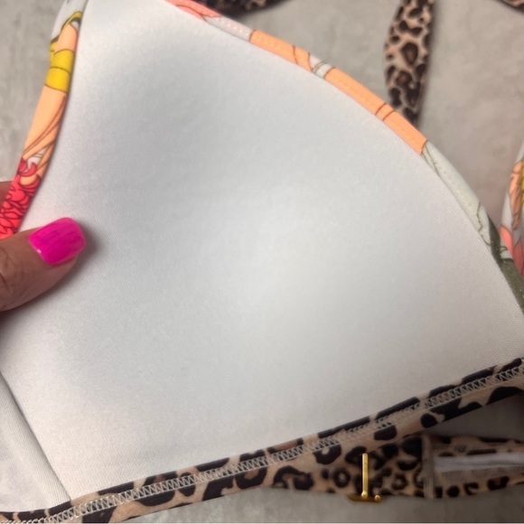 Victoria's Secret Forever Sexy bikini floral leopard animal print large - Picture 12 of 16